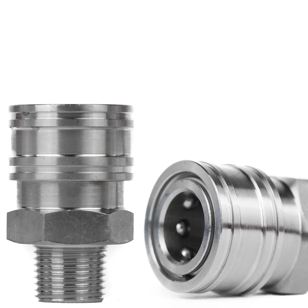 Qc Coupler: 3/8" Male Npt - Stainless 1