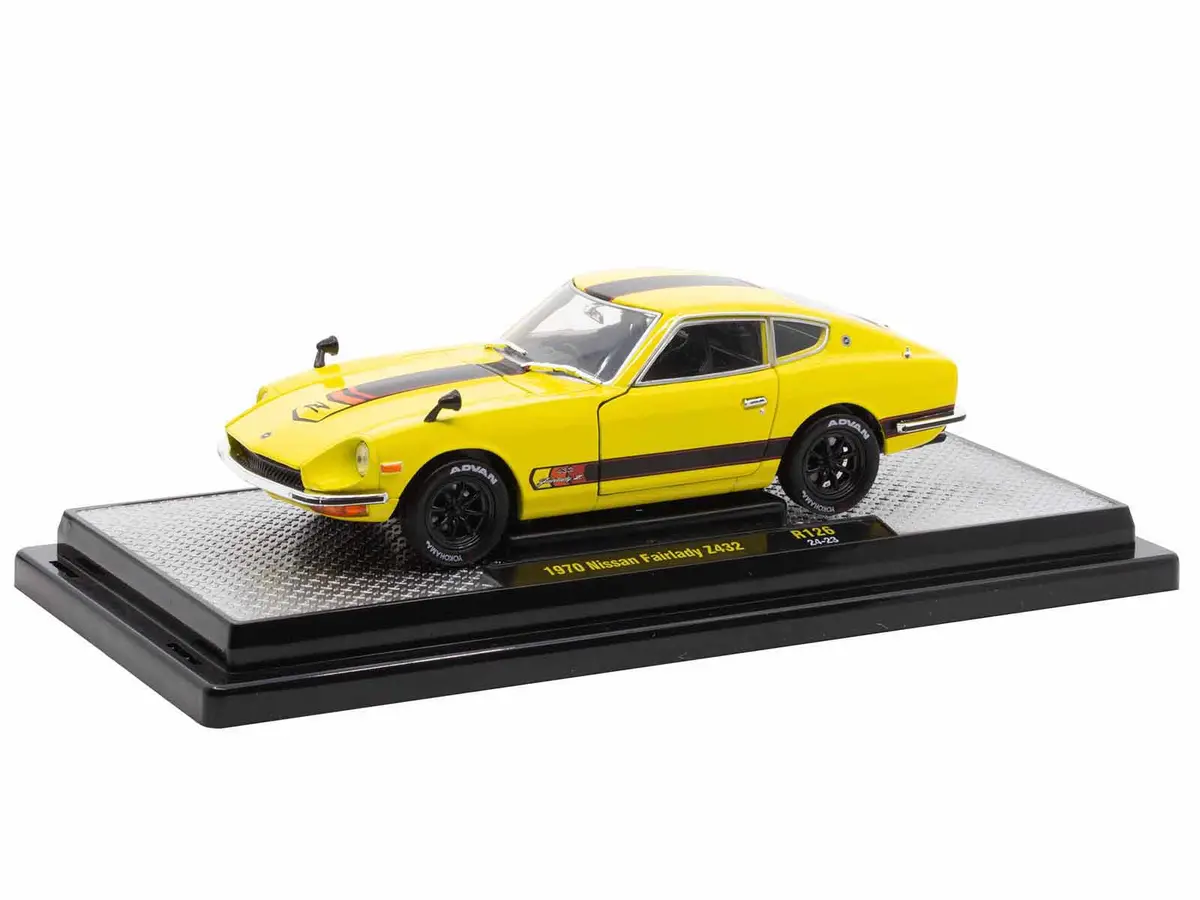 1970 Nissan Fairlady Z 432 Rhd (Right Hand Drive) #3 Yellow With Black Stripes Limited Edition To 4250 Pieces Worldwide 1/24 Diecast Model Car By M2 Machines 2