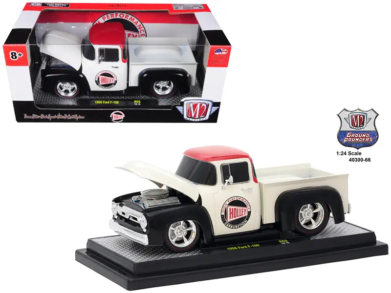 1956 Ford F-100 Pickup Truck "Holley" Limited Edition To 5,800 Pieces Worldwide 1/24 Diecast Model By M2 Machines 1