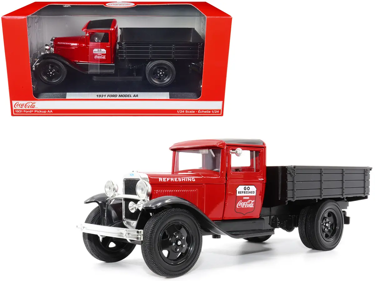 1931 Ford Model Aa Pickup Truck Red And Black "Go Refreshed - Drink Coca-Cola" 1/24 Diecast Model By Motor City Classics 1