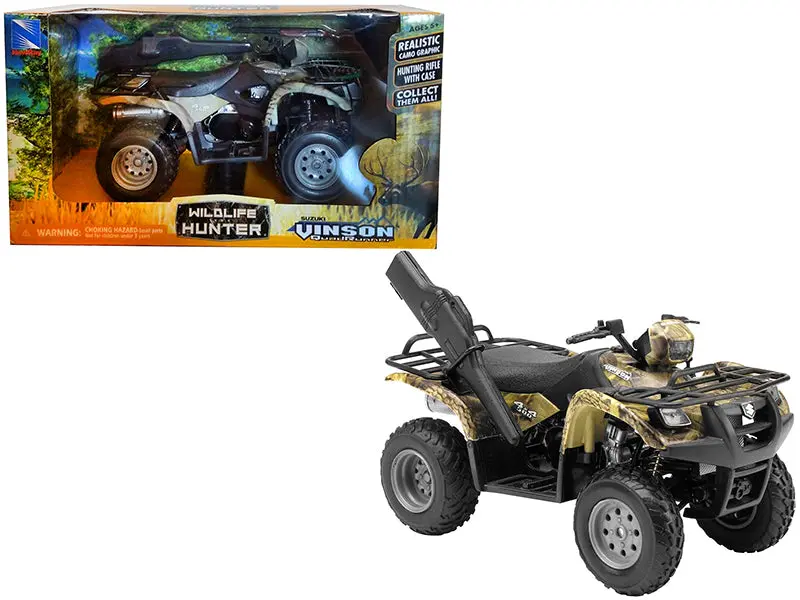 Suzuki Vinson 500 4X4 Quad Runner Green All Terrain Vehicle 1/12 Diecast Model By New Ray 1