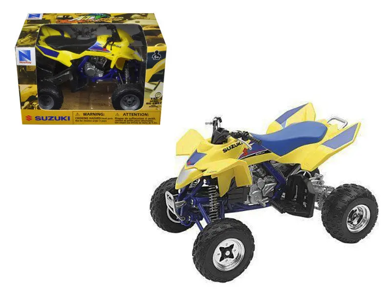 Suzuki Quad Racer R450 Yellow/Blue All Terrain Vehicle 1/12 Diecast Model By New Ray 1
