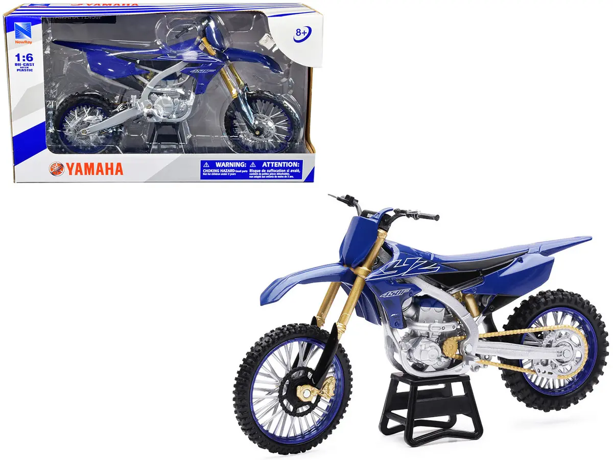 Yamaha Yz450f Dirt Bike Motorcycle Blue And Black 1/6 Diecast Model By New Ray 1