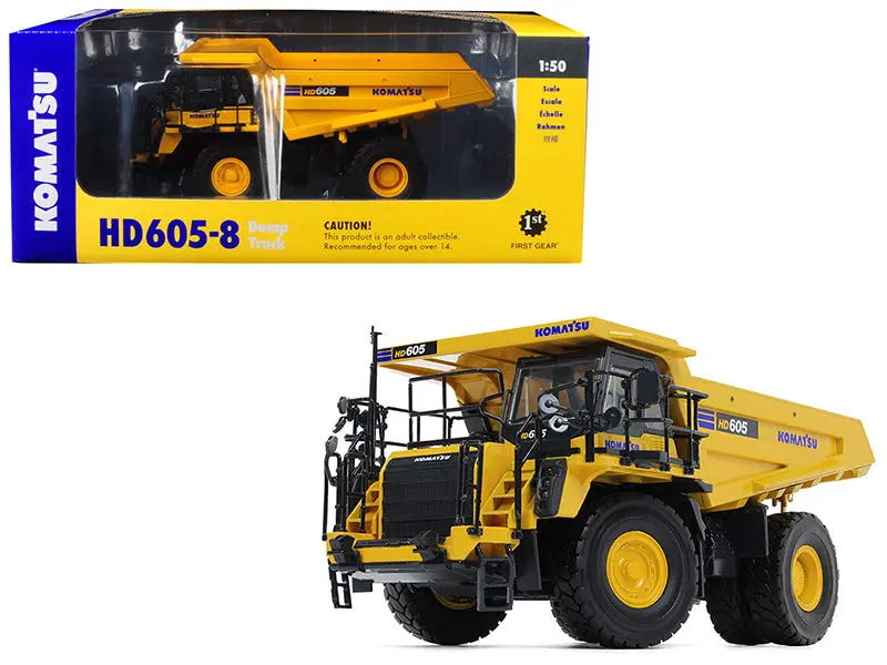 Komatsu Hd605-8 Dump Truck 1/50 Diecast Model By First Gear 1