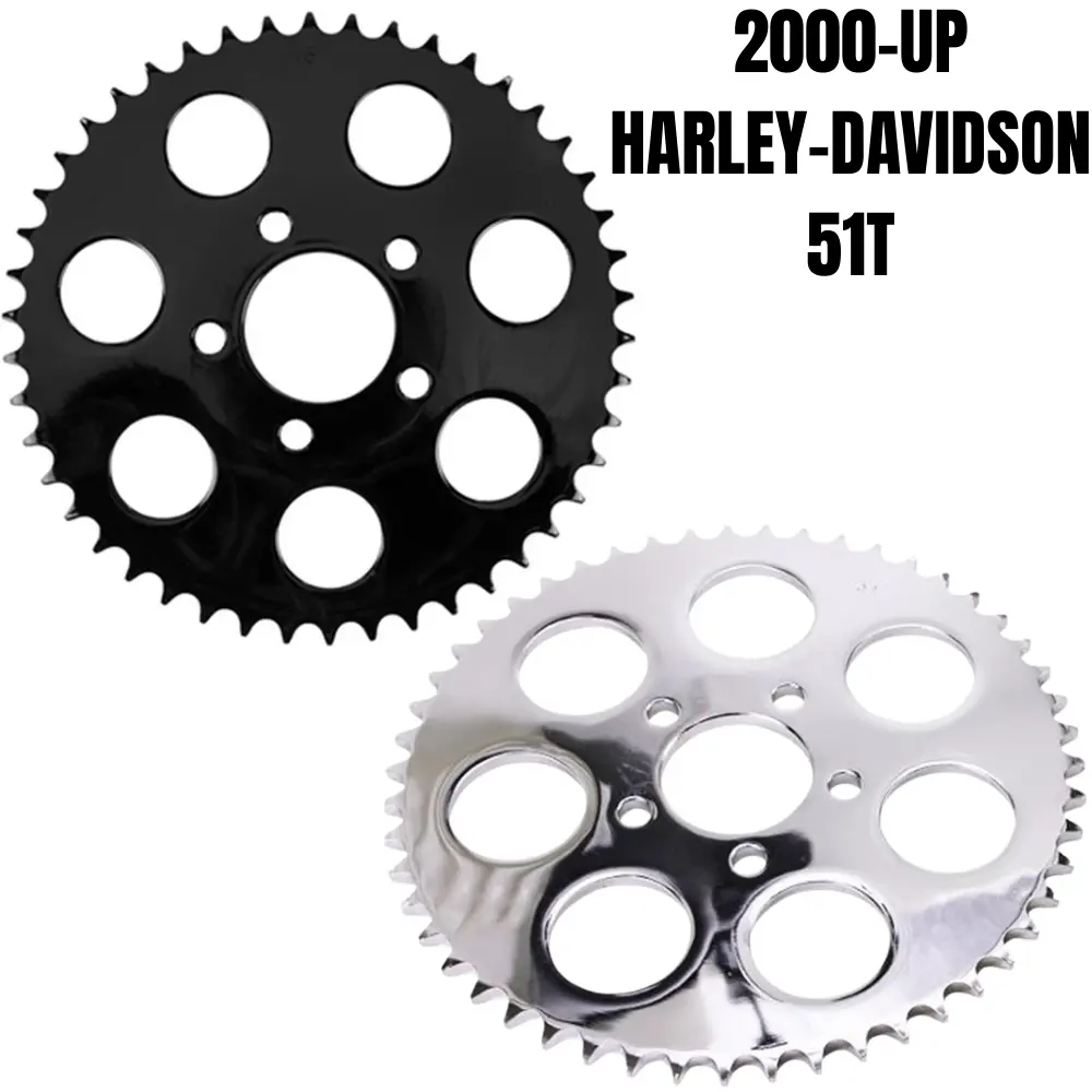 Tc Bros. 51T Rear Sprocket For Chain Driven Harley-Davidson (Converted) 2000-Up 1