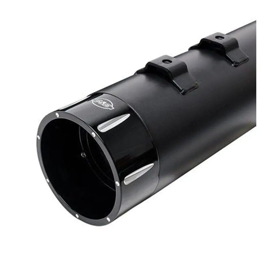 50 State Legal Mk45 Touring Muffler For M8 Touring Models - Black With Black Tracer End Cap 2