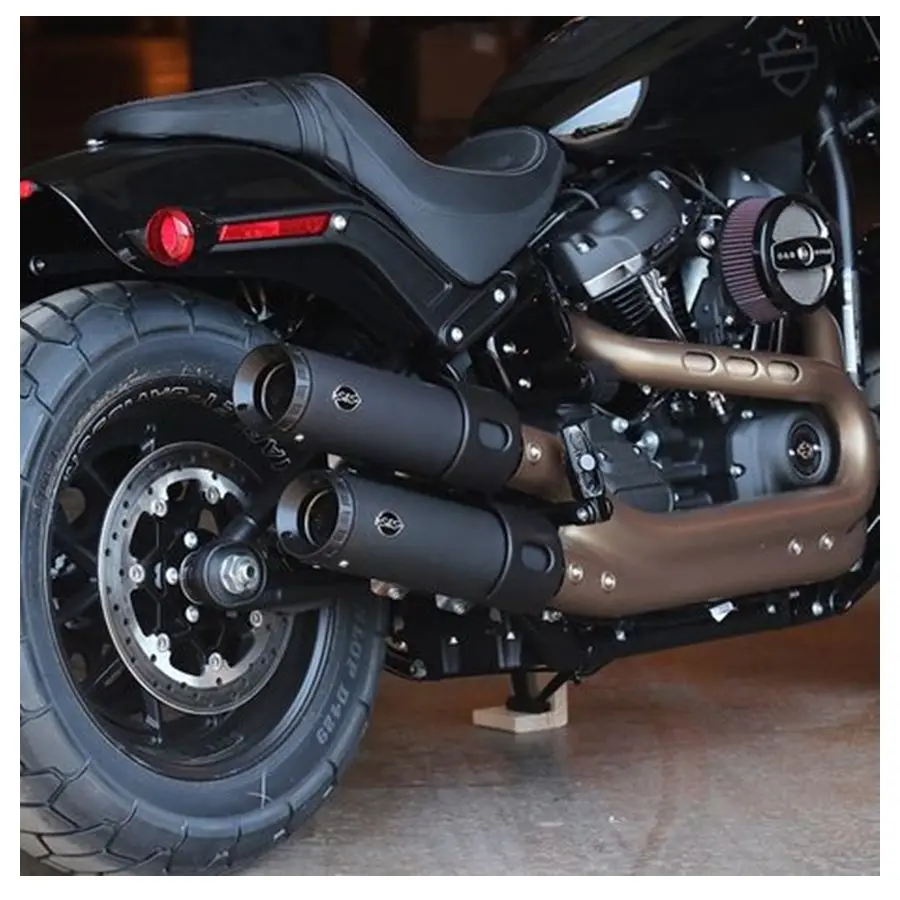 Grand National® Slip-Ons For M8 Fat Bob® Models - Black 2