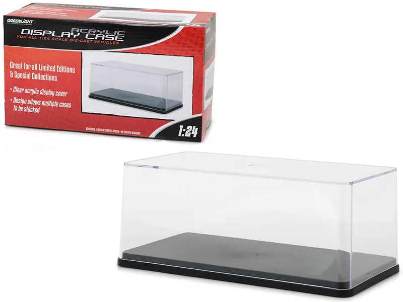 Acrylic Display Show Case With Plastic Base For 1/24 Scale Models By Greenlight 1