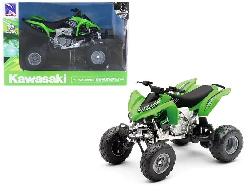 Kawasaki Kfx 450R Atv Green 1/12 Model By New Ray 1