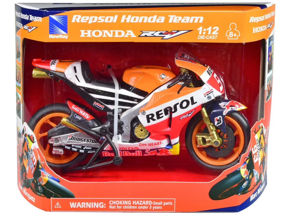 Honda Rc213v Motorcycle #93 Marc Marquez "Repsol Honda Team" Motogp (2015) 1/12 Diecast Model By New Ray 1
