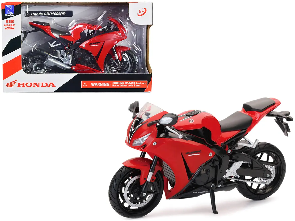 Honda Cbr 1000 Rr Motorcycle Red And Black 1/12 Diecast Model By New Ray 1