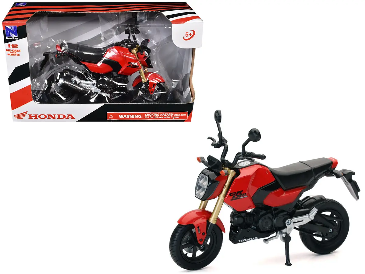 Honda Grom Motorcycle Red 1/12 Diecast Model By New Ray 1