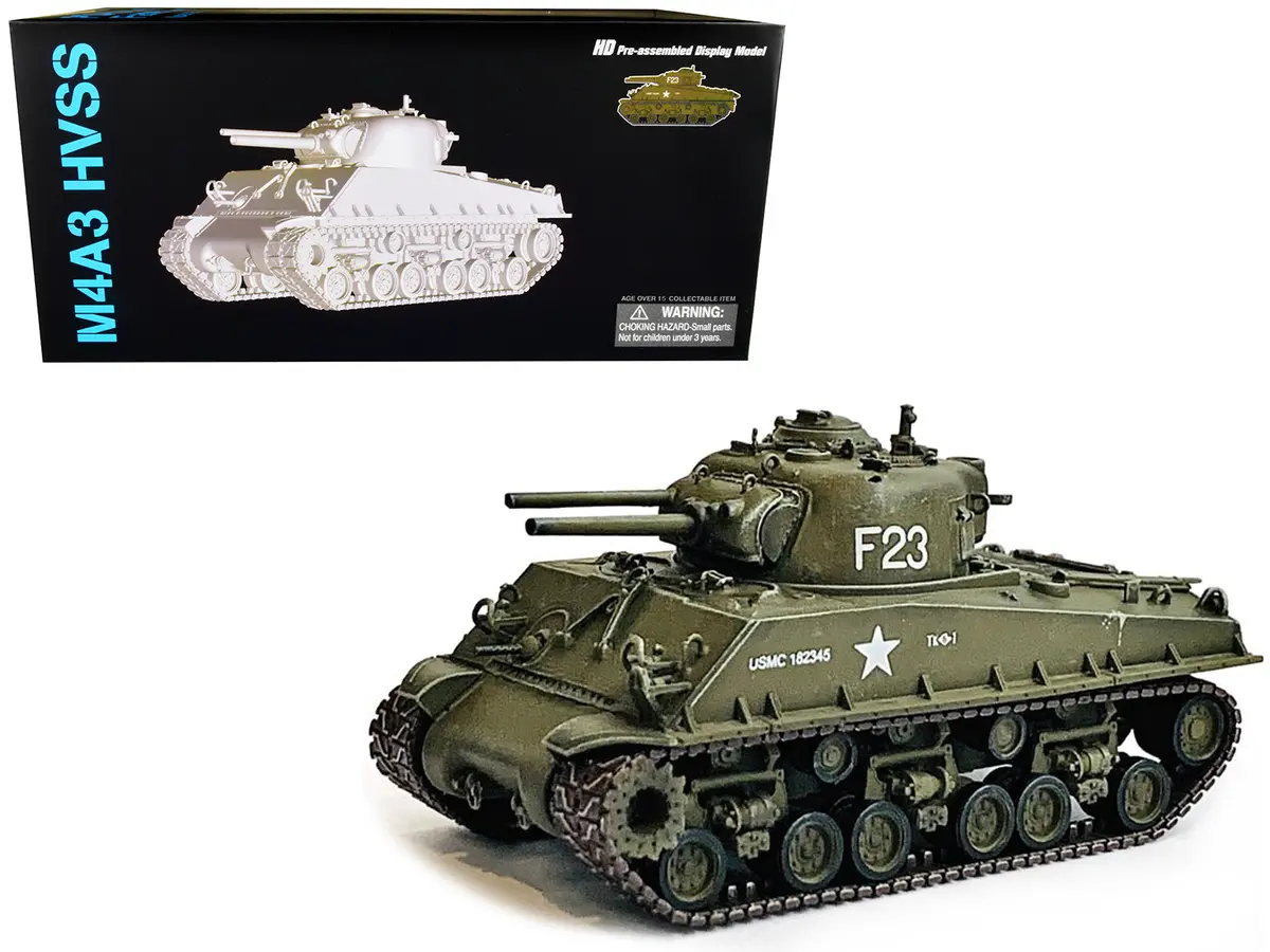 United States M4a3 Hvss Poa-Cws-H5 Flamethrower Tank Olive Drab F-23 "Us Marine Corps Korea" (1951) "Neo Dragon Armor" Series 1/72 Plastic Model By Dragon Models 1