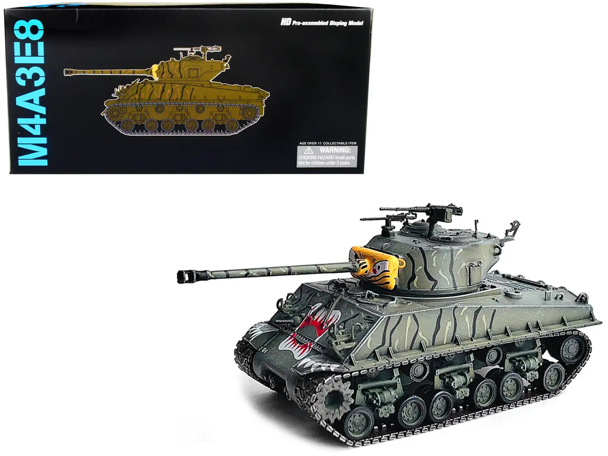 United States M4a3e8 Sherman "Tiger Face" Tank "24Th Infantry Div. Han River Korea" (1951) "Neo Dragon Armor" Series 1/72 Plastic Model By Dragon Models 1