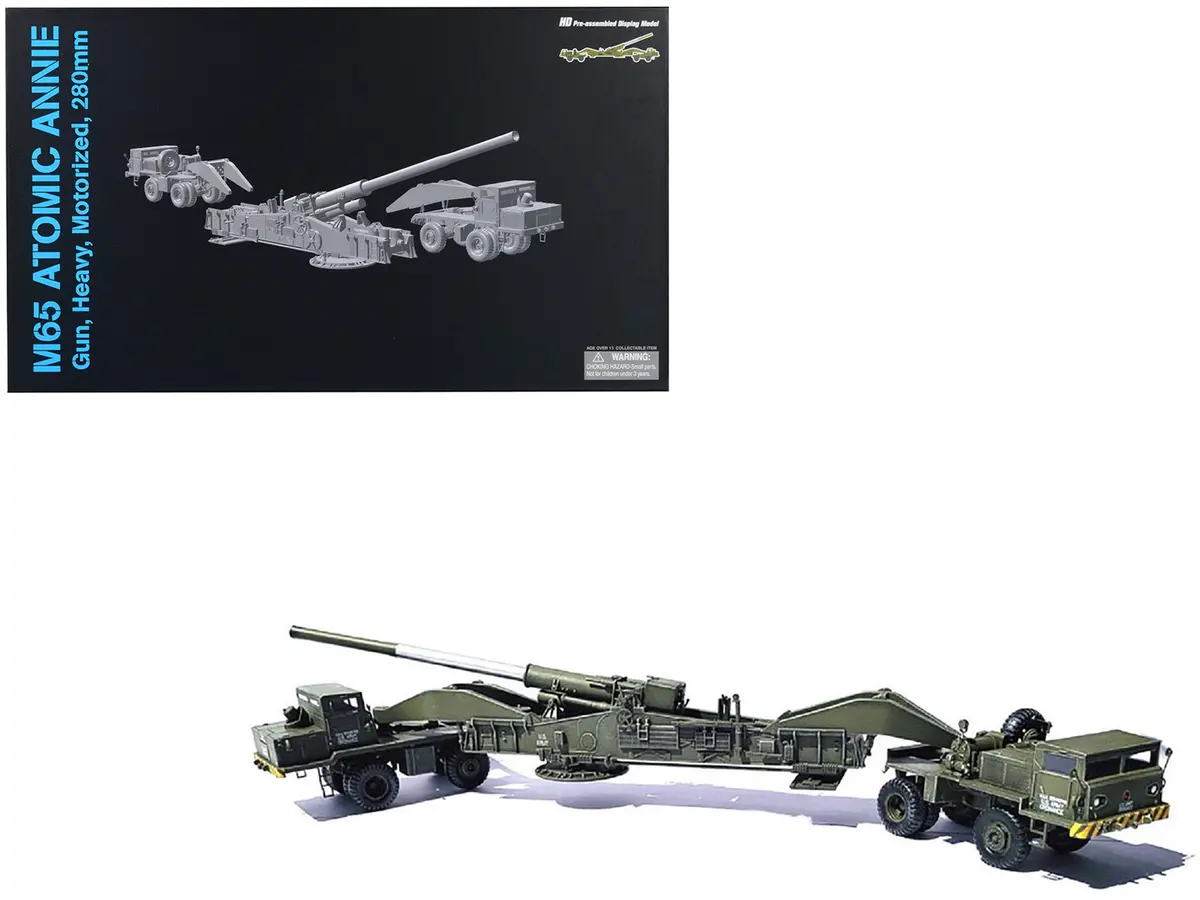 United States M65 Atomic Cannon "Atomic Annie" Artillery Olive Drab "Traveling Mode" Us Army "Neo Dragon Armor" Series 1/72 Plastic Model By Dragon Models 1