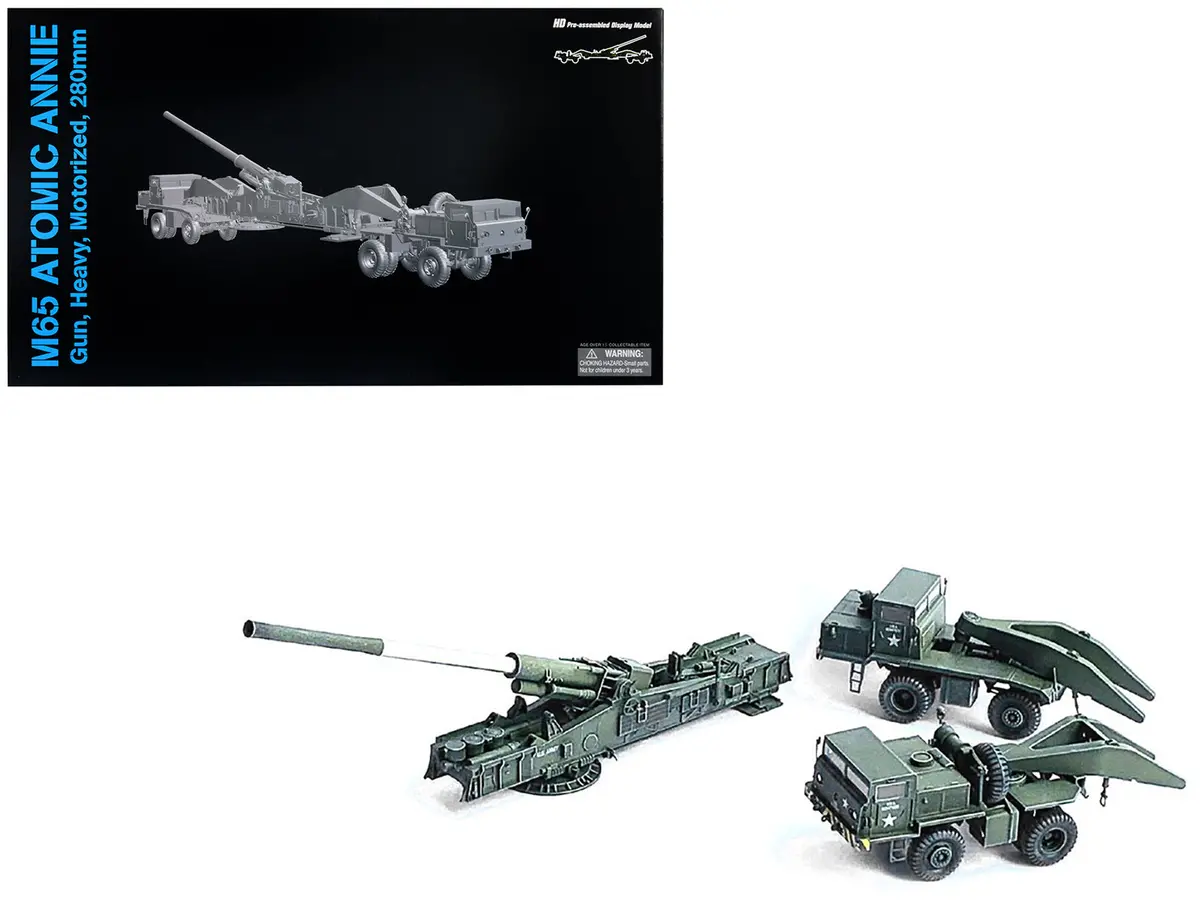 United States M65 Atomic Cannon "Atomic Annie" Artillery Olive Drab "Firing Mode" Us Army "Neo Dragon Armor" Series 1/72 Plastic Model By Dragon Models 1