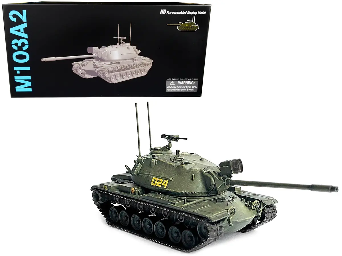 United States M103a2 Heavy Tank D24 Olive Drab "Neo Dragon Armor" Series 1/72 Plastic Model By Dragon Models 1