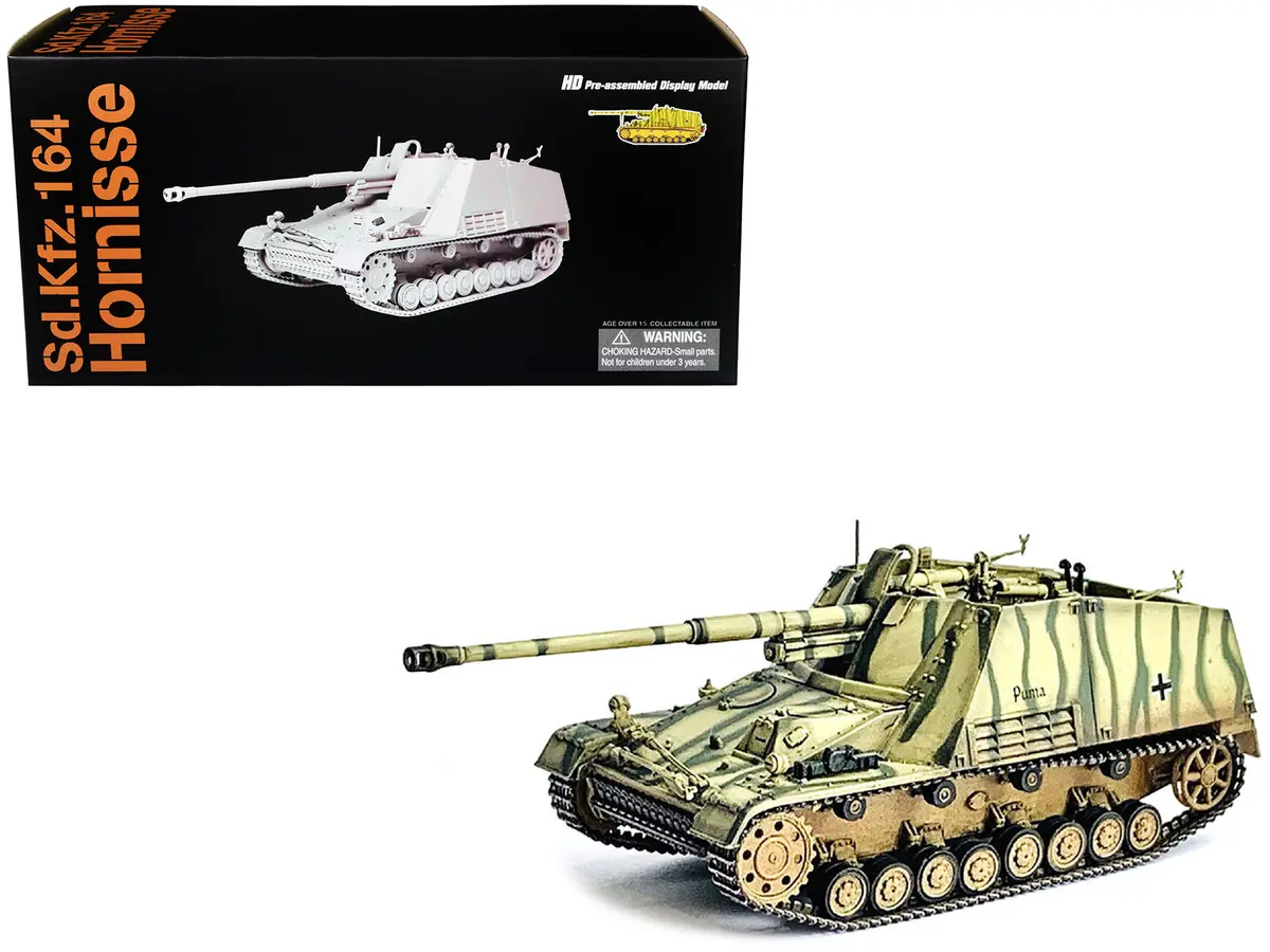 German Sd.Kfz.164 Hornisse "Nashorn" Armored Vehicle "Puma German Army" "Neo Dragon Armor" Series 1/72 Plastic Model By Dragon Models 1