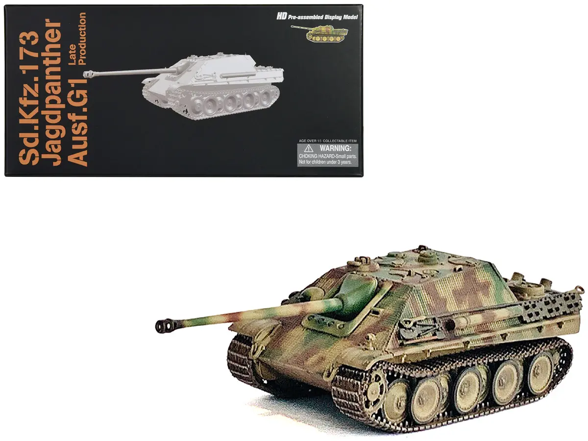 Germany Sd.Kfz.173 Jagdpanther Ausf.G1 Late Production Tank "Spz.Jg.Abt.654 France" (1944) "Neo Dragon Armor" Series 1/72 Plastic Model By Dragon Models 1