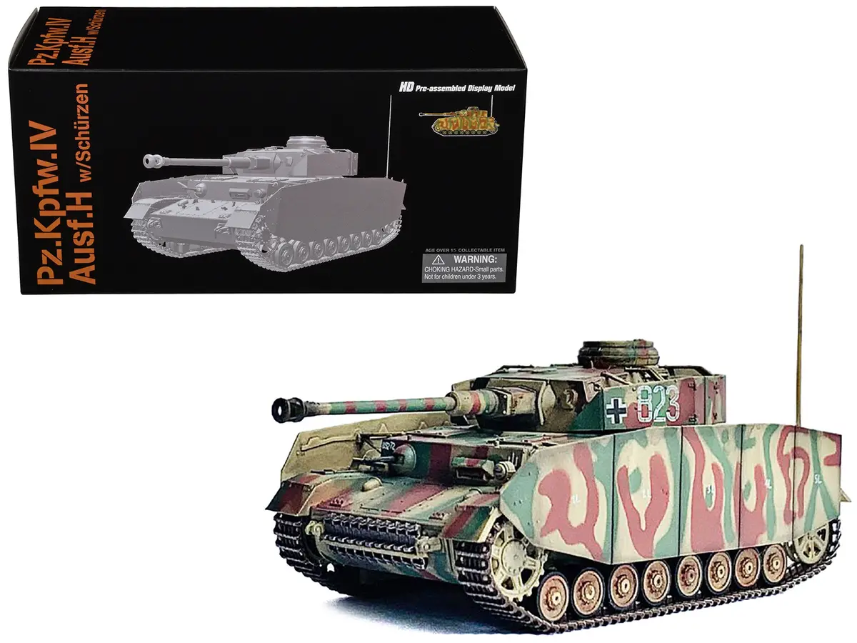 Germany Pz.Kpfw.Iv Ausf.H With Schurzen Tank #823 "2.Pz.Div. Normandy" (1944) "Neo Dragon Armor" Series 1/72 Plastic Model By Dragon Models 1