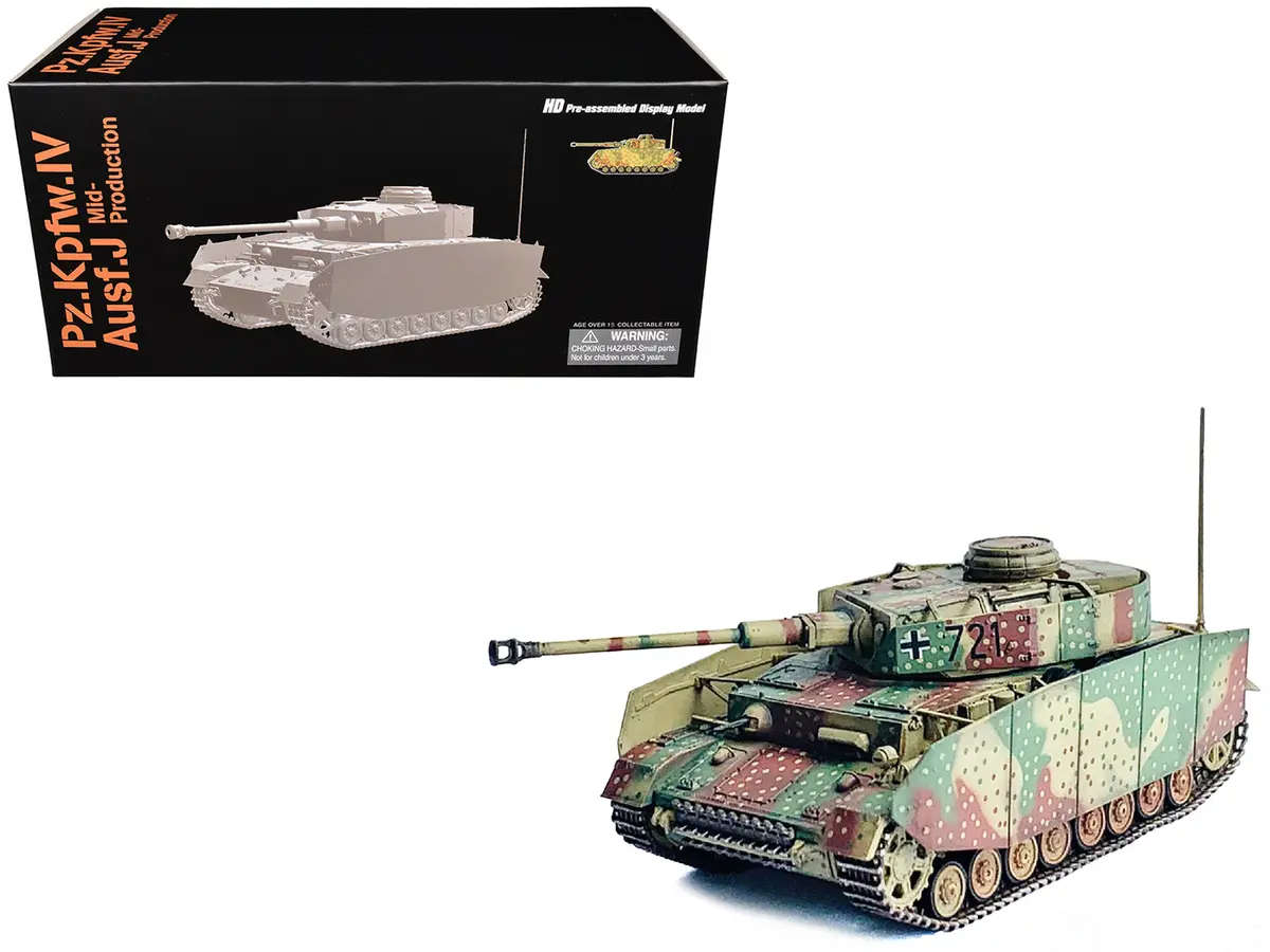 Germany Pz.Kpfw.Iv Ausf.J Mid Production Tank "#721 Western Front" (1944) "Neo Dragon Armor" Series 1/72 Plastic Model By Dragon Models 1