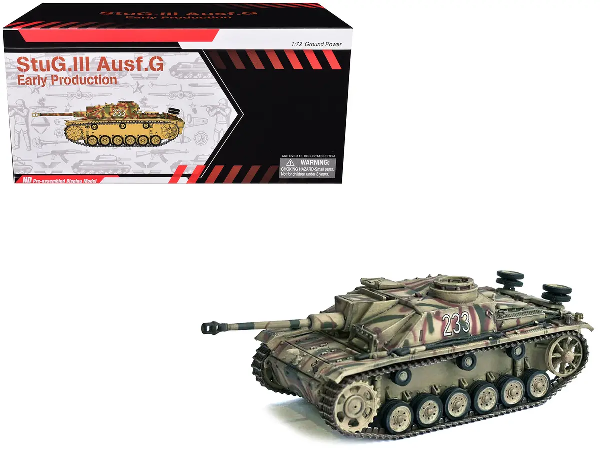German Stug Iii Ausf. G "Early Production" Tank "#233 Pz.Abt. 103 3.Pz.Gren. Div. Rome" (1943) "Neo Dragon Armor" Series 1/72 Plastic Model By Dragon Models 1
