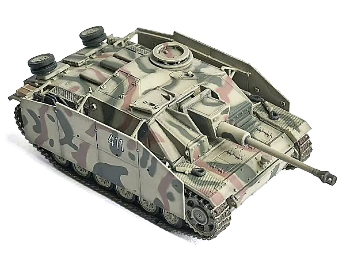 German Stug.Iii Ausf.G Early Production Tank With Schurzen #411 "Panzer Abteilung 115 Italy" (1943) "Neo Dragon Armor" Series 1/72 Plastic Model By Dragon Models 2