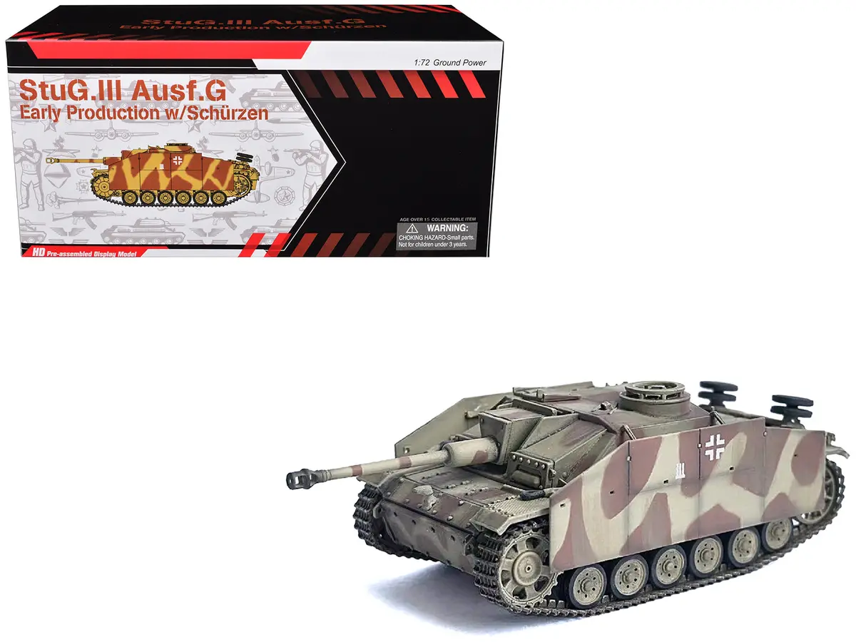 German Stug Iii Ausf. G "Early Production" With Schurzen Tank "Pz.Gren.Div. Totenkopf Kursk" (1943) "Neo Dragon Armor" Series 1/72 Plastic Model By Dragon Models 1