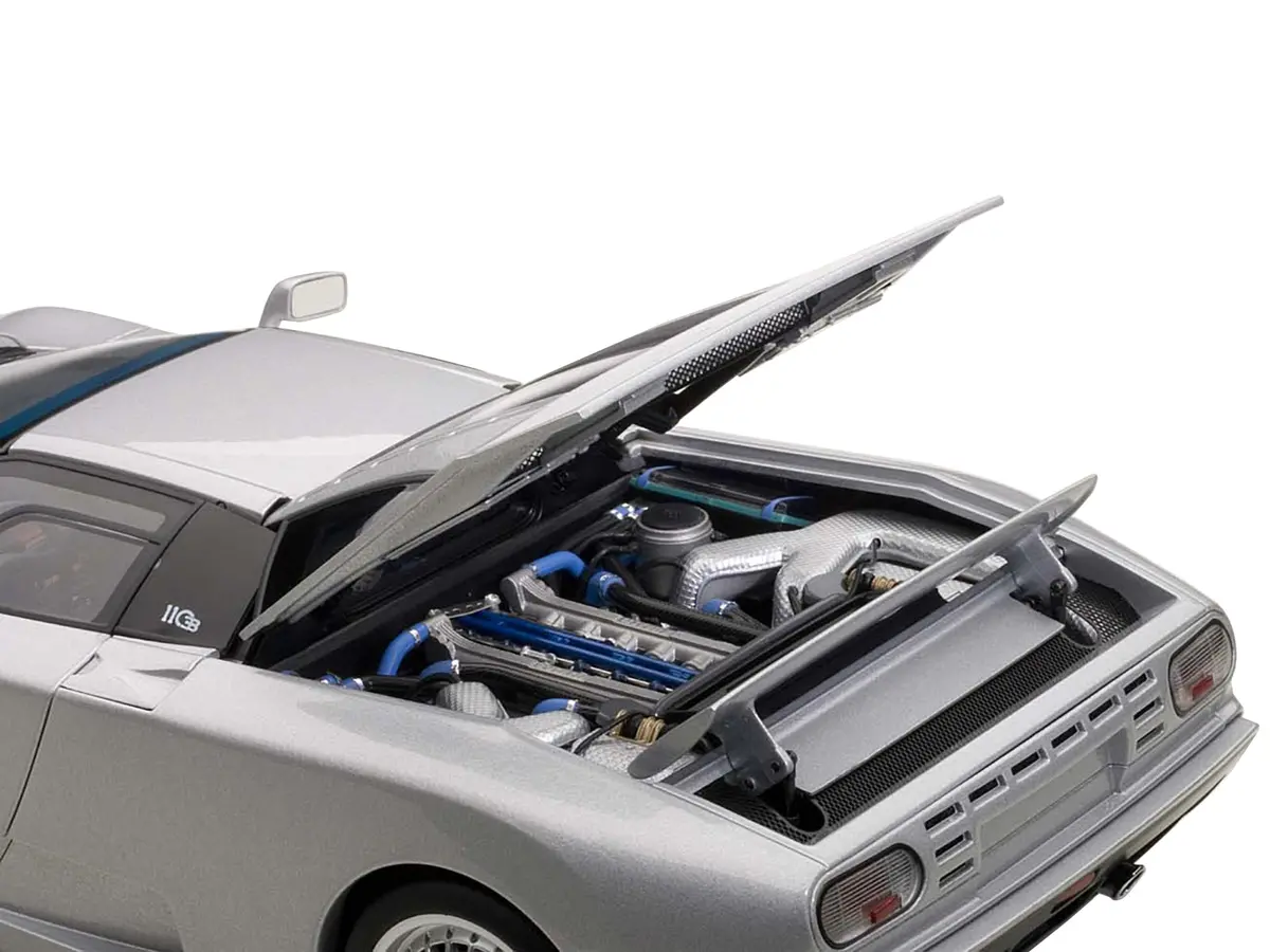 Bugatti Eb110 Gt Silver 1/18 Diecast Model Car By Autoart 2