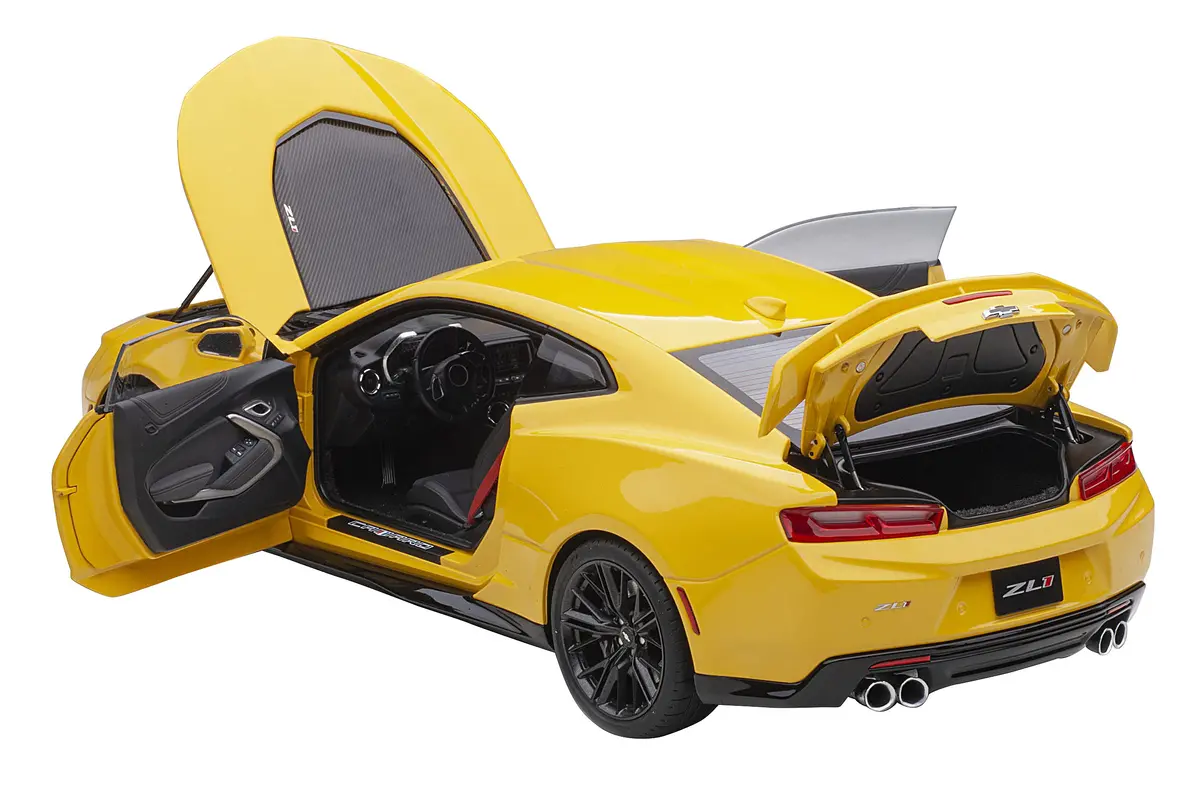 Chevrolet Camaro Zl1 Bright Yellow 1/18 Model Car By Autoart 2