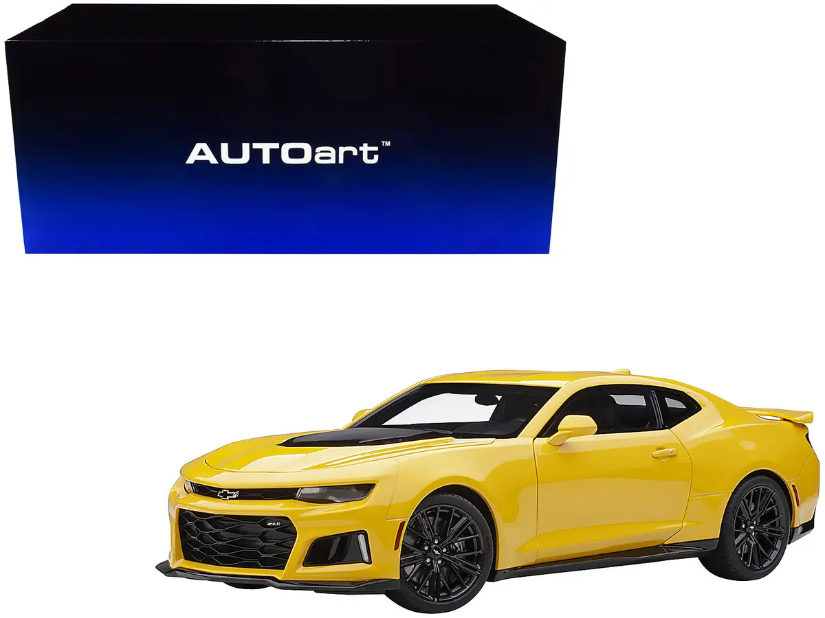Chevrolet Camaro Zl1 Bright Yellow 1/18 Model Car By Autoart 1