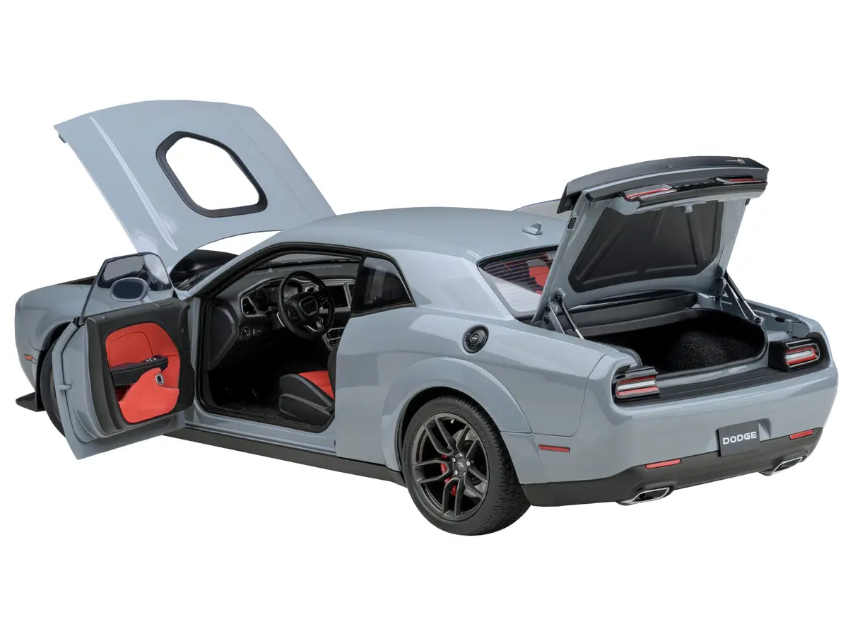2022 Dodge Challenger R/T Scat Pack Widebody Smoke Show Gray 1/18 Model Car By Autoart 2
