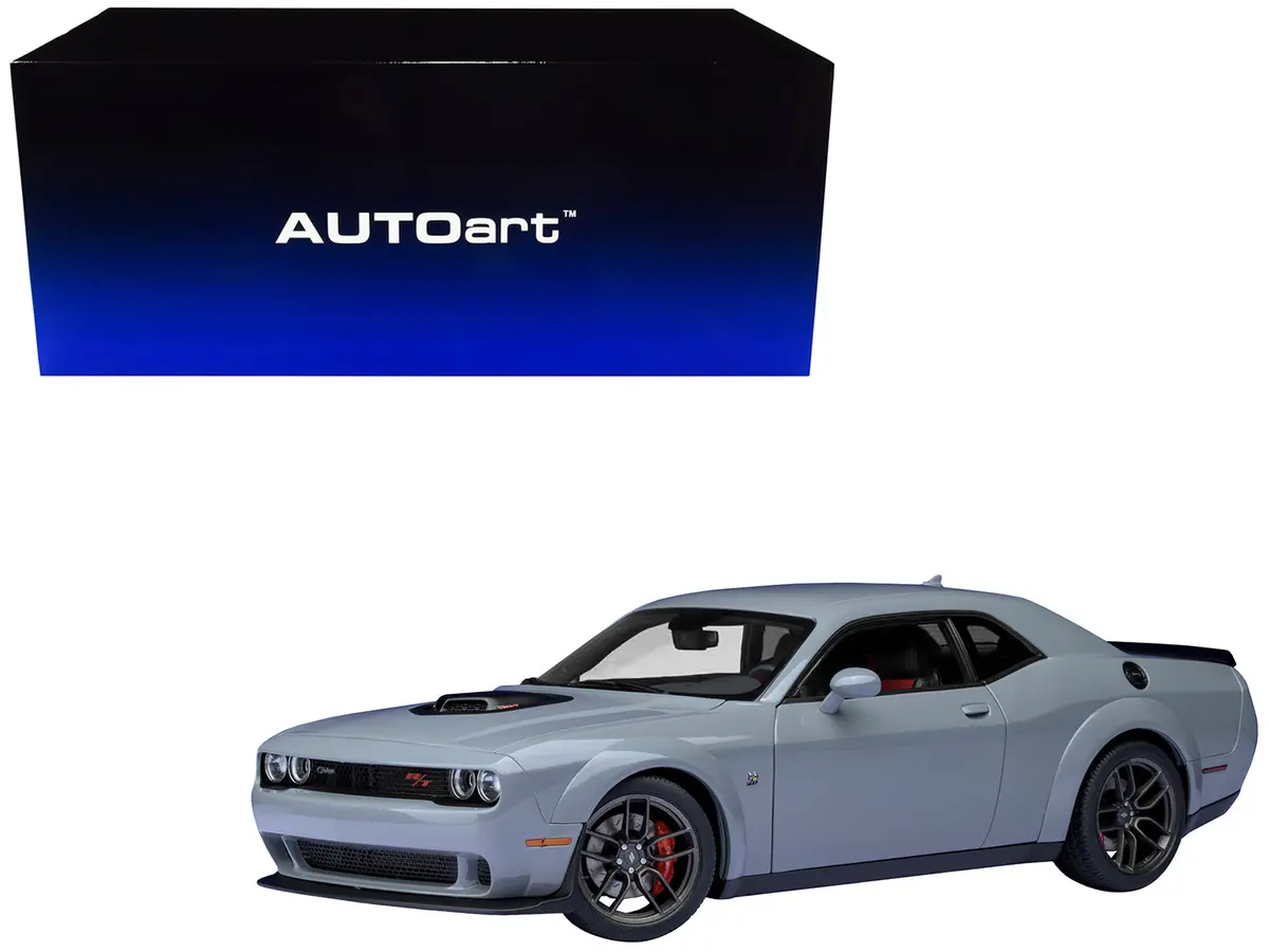 2022 Dodge Challenger R/T Scat Pack Widebody Smoke Show Gray 1/18 Model Car By Autoart 1
