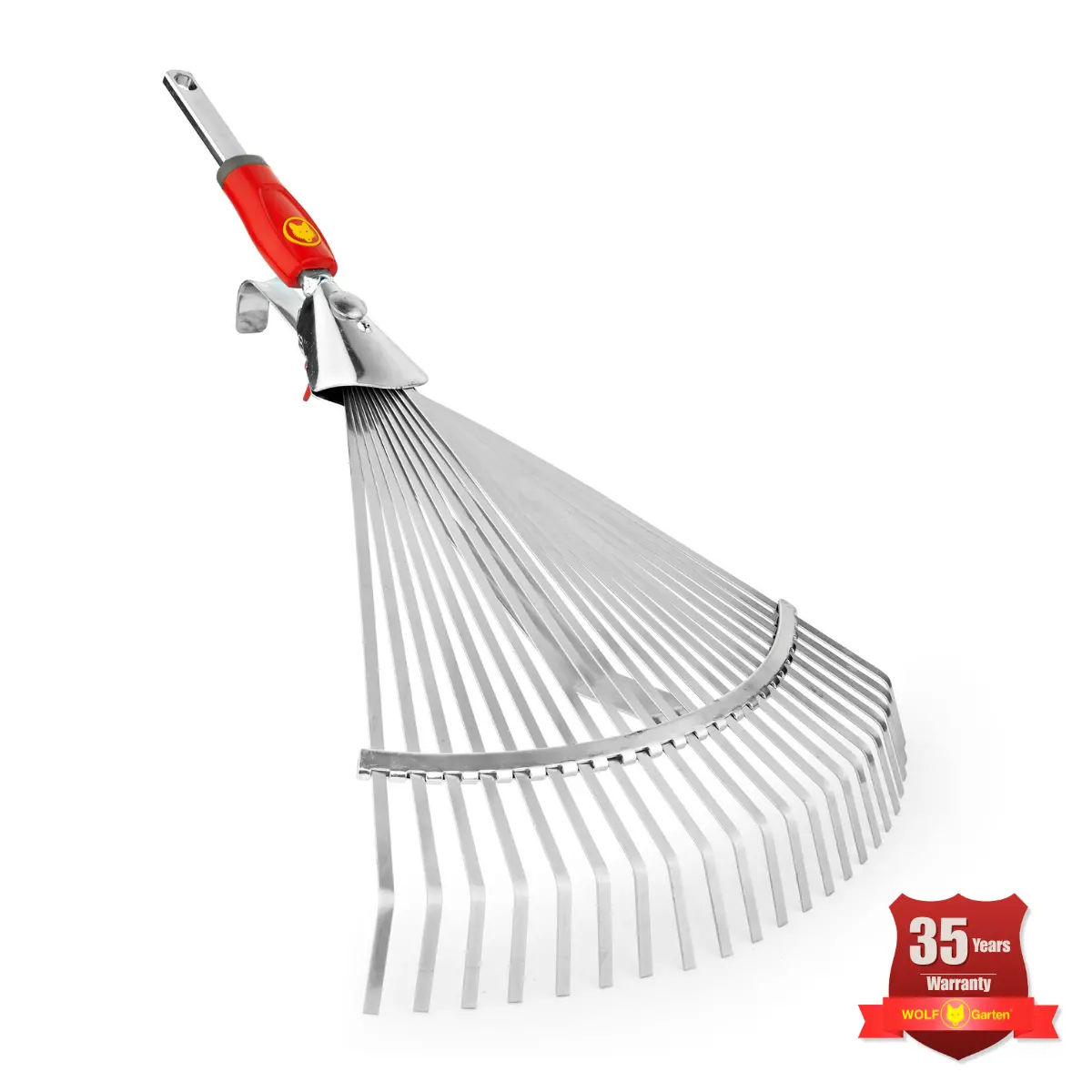 Wolf Garten Uc-M Adjustable Flat Tine Steel Lawn Rake 1