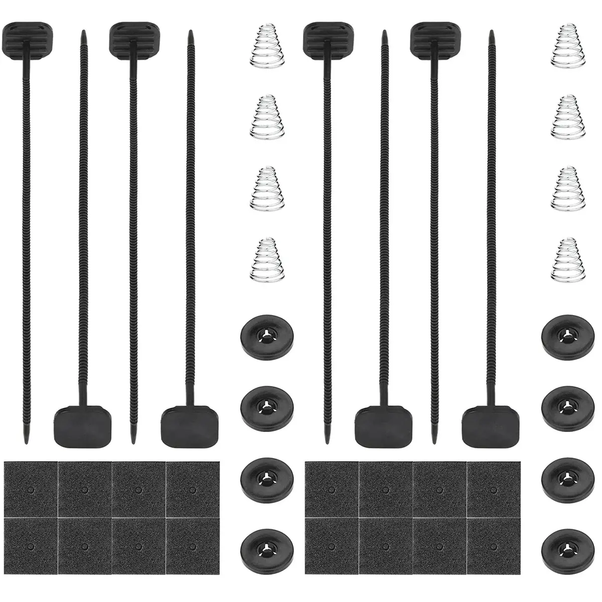 Electric Fan Radiator Installation Zip Tie Straps Corner Mounting Feet Kit 9