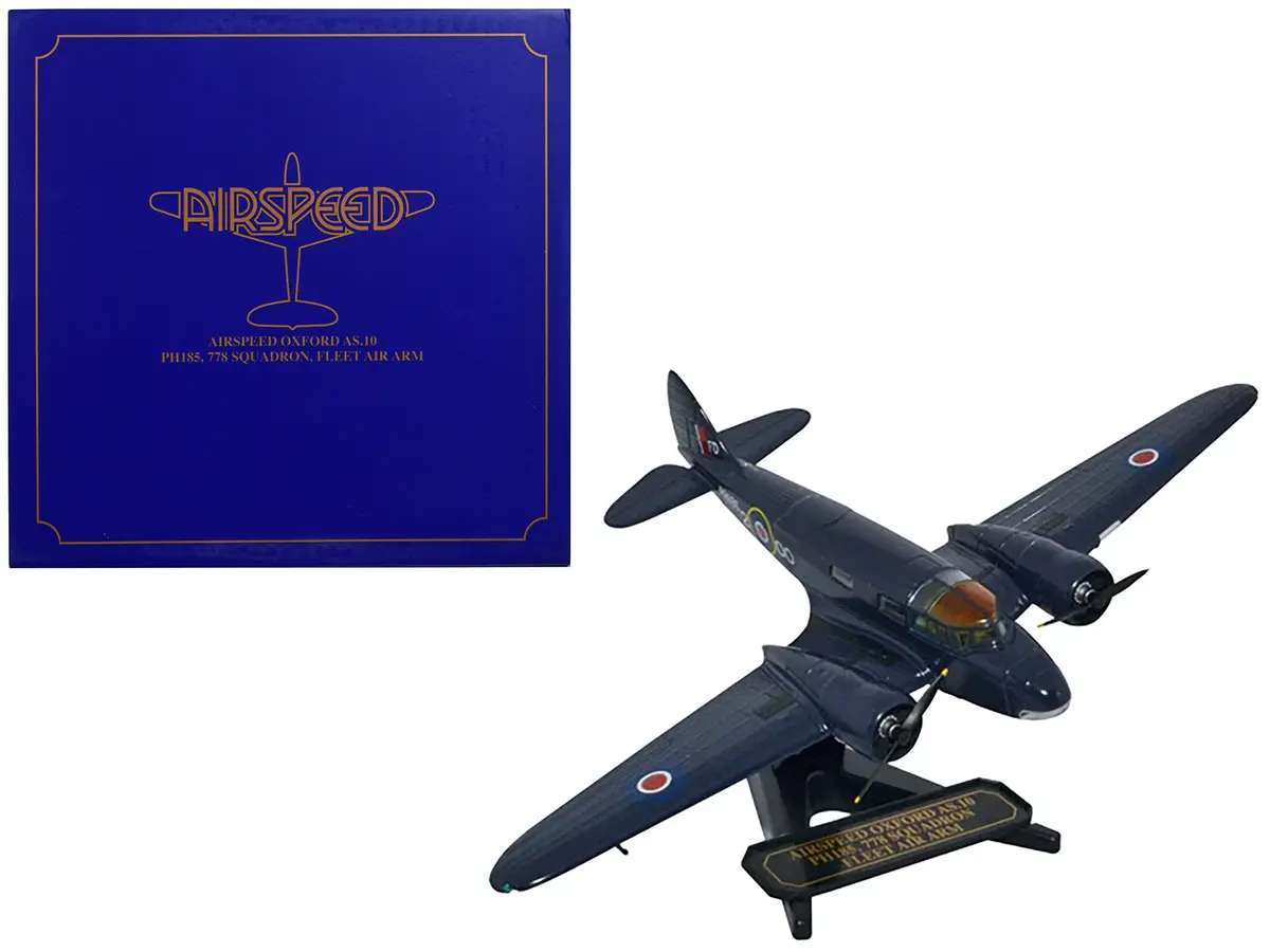 Airspeed As.10 Oxford Aircraft "Ph185 778 Squadron Fleet Air Arm" Royal Air Force "Oxford Aviation" Series 1/72 Diecast Model Airplane By Oxford Diecast 1