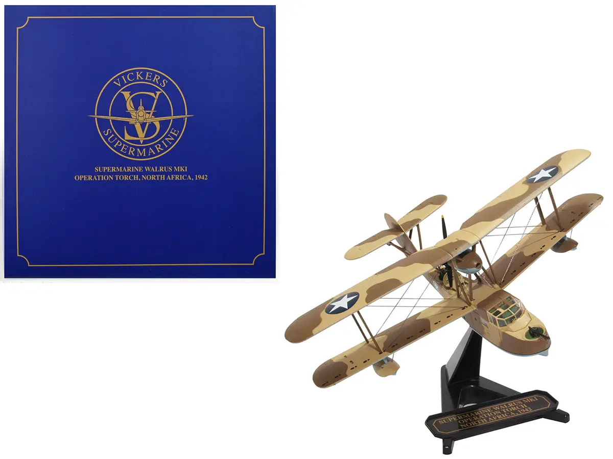 Supermarine Walrus Mki Aircraft "Operation Torch North Africa" (1942) Royal Air Force "Oxford Aviation" Series 1/72 Diecast Model Airplane By Oxford Diecast 1