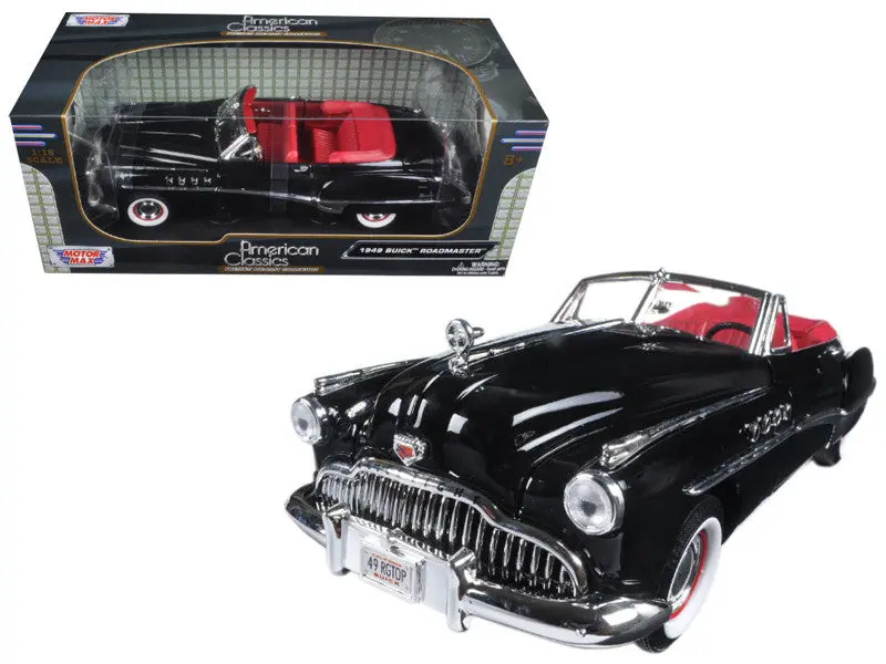 1949 Buick Roadmaster Black 1/18 Diecast Model Car By Motormax 1