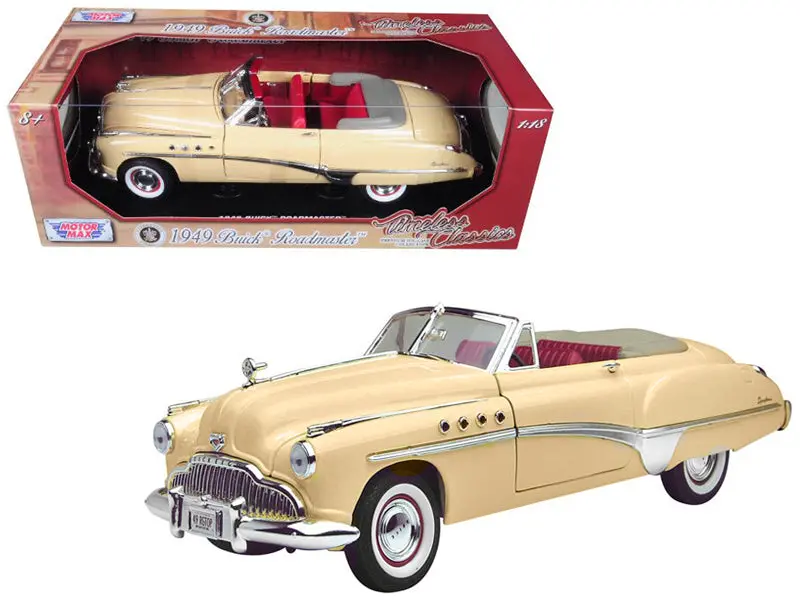 1949 Buick Roadmaster Cream 1/18 Diecast Model Car By Motormax 1