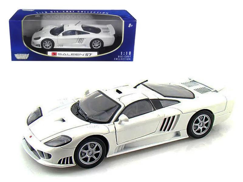 Saleen S7 White 1/18 Diecast Model Car By Motormax 1