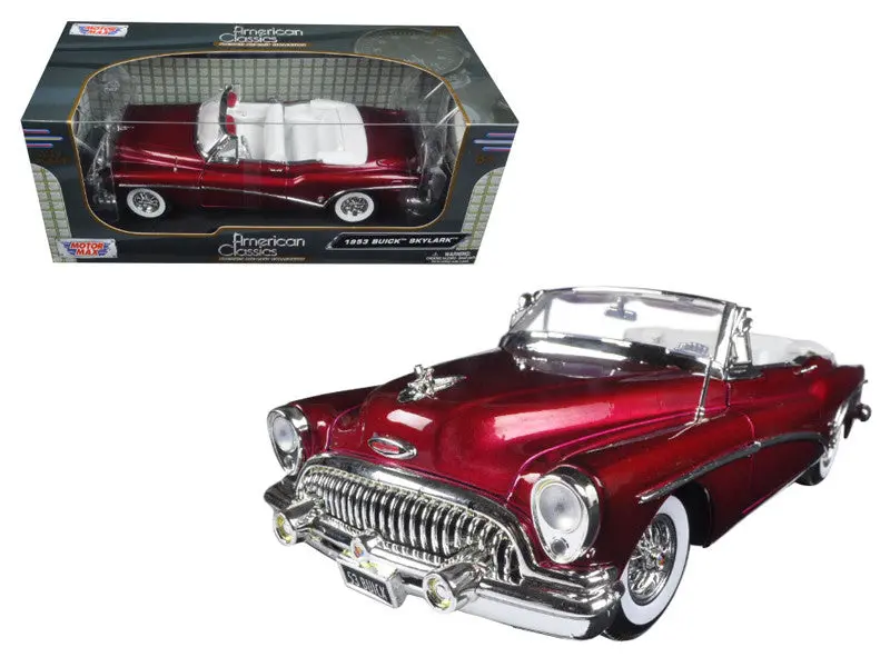 1953 Buick Skylark Burgundy 1/18 Diecast Model Car By Motormax 1