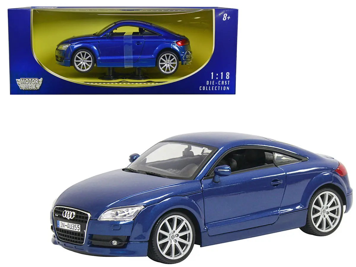 2007 Audi Tt Coupe Blue 1/18 Diecast Model Car By Motormax 1