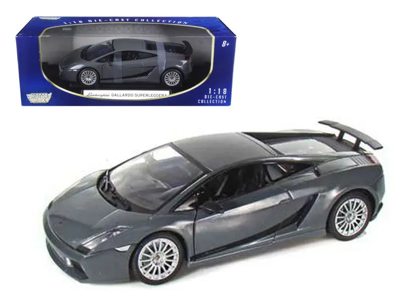 Lamborghini Gallardo Superleggera Grey 1/18 Diecast Model Car By Motormax 1