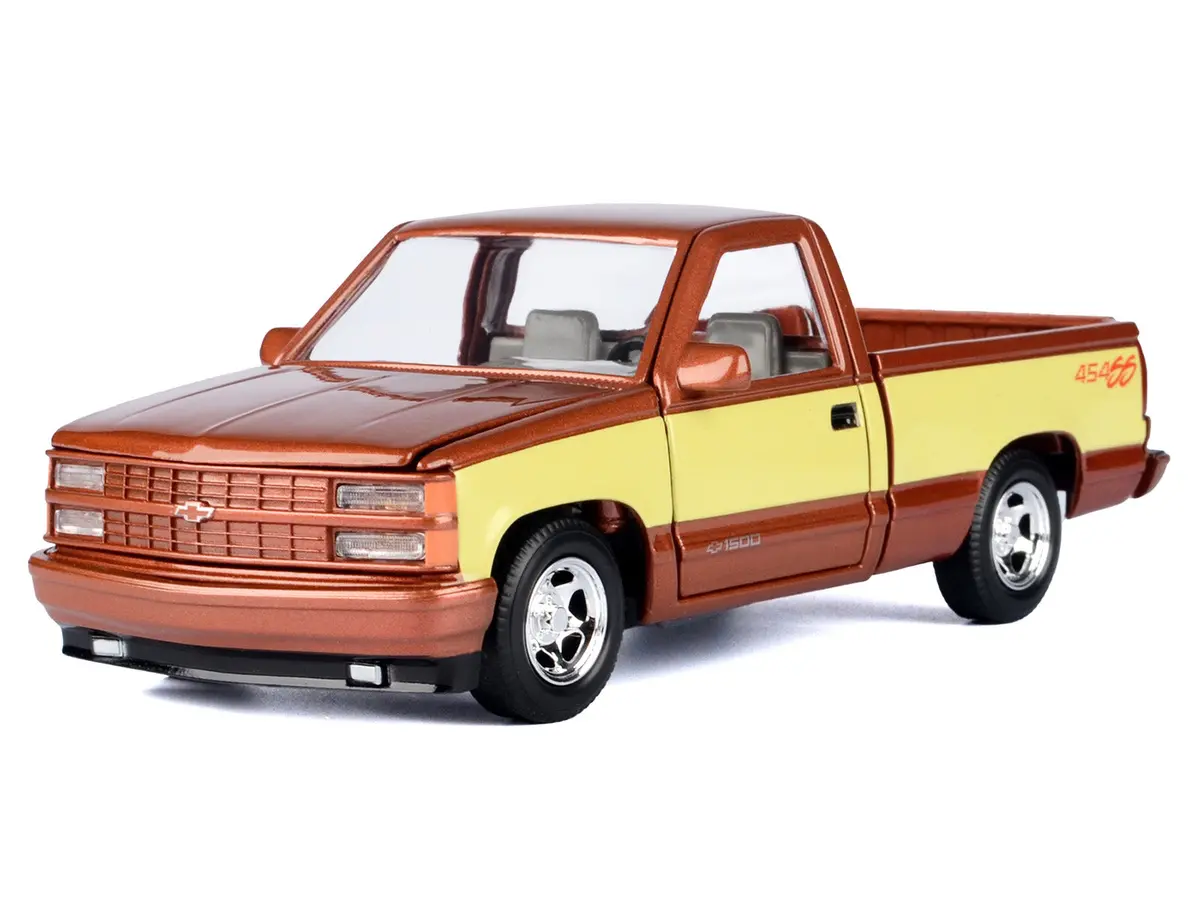 1992 Chevrolet 454 Ss Pickup Truck Copper Metallic With Beige Sides "American Classics" Series 1/24 Diecast Model By Motormax 2