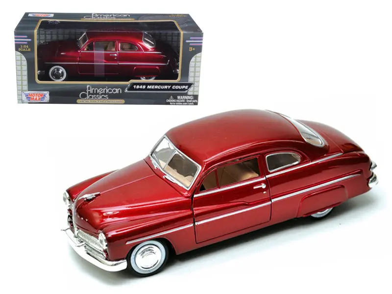 1949 Mercury Red 1/24 Diecast Model Car By Motormax 1
