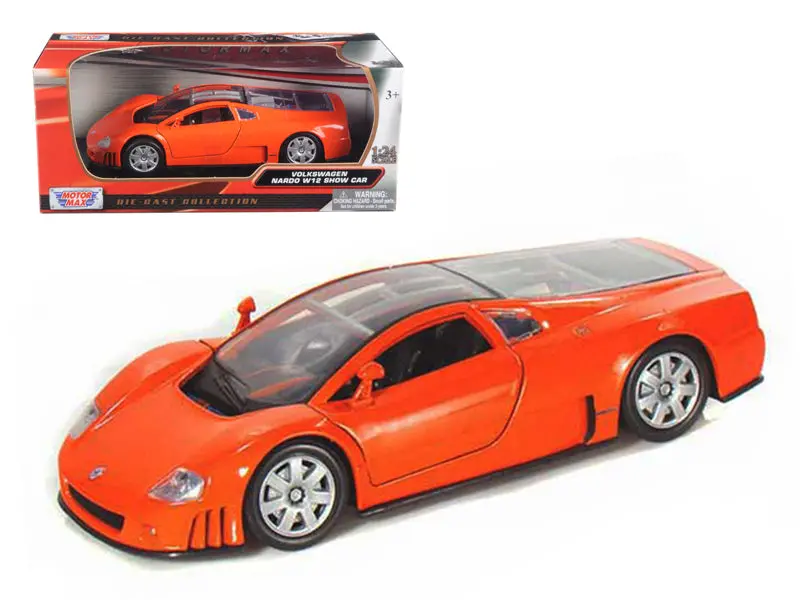 Volkswagen Nardo W12 Orange 1/24 Diecast Model Car By Motormax 1