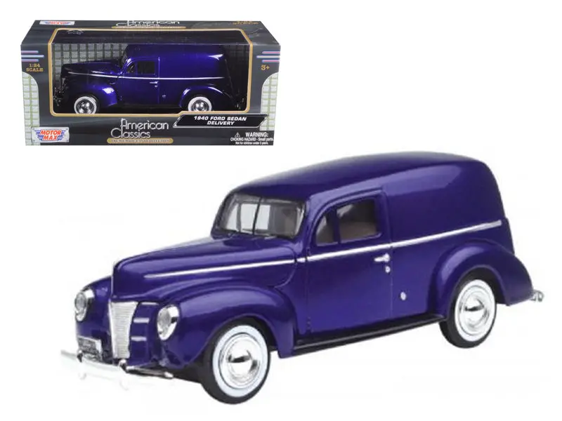 1940 Ford Sedan Delivery Purple 1/24 Diecast Model Car By Motormax 1