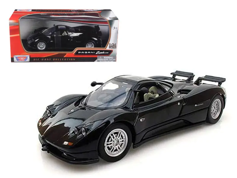 Pagani Zonda C12 Black 1/24 Diecast Model Car By Motormax 1