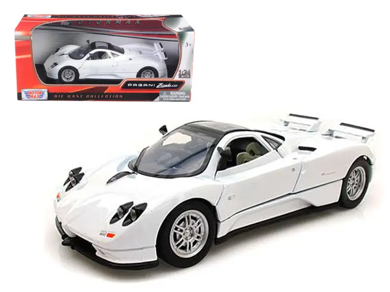 Pagani Zonda C12 White 1/24 Diecast Model Car By Motormax 1