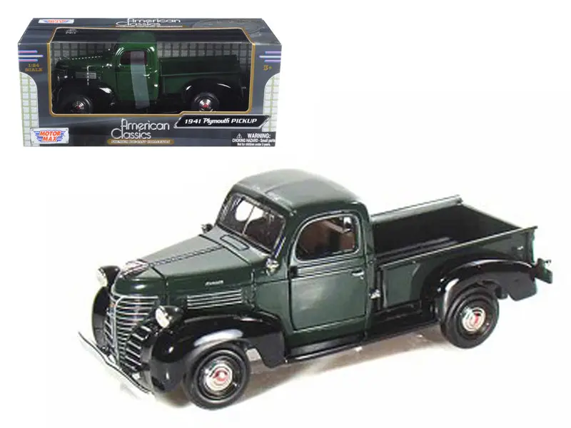 1941 Plymouth Pickup Green 1/24 Diecast Model By Motormax 1
